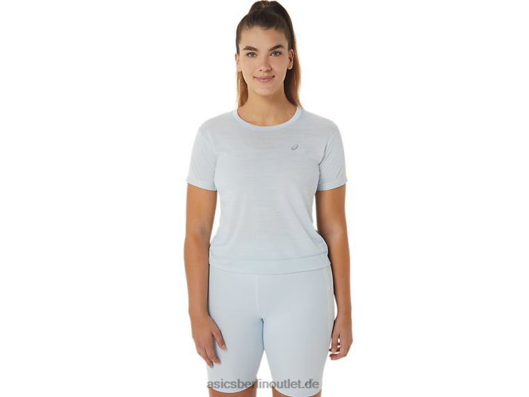 Renn-Crop-Top für Damen BL4N2245Asics Himmel/Creme