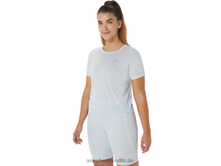 Renn-Crop-Top für Damen BL4N2245Asics Himmel/Creme