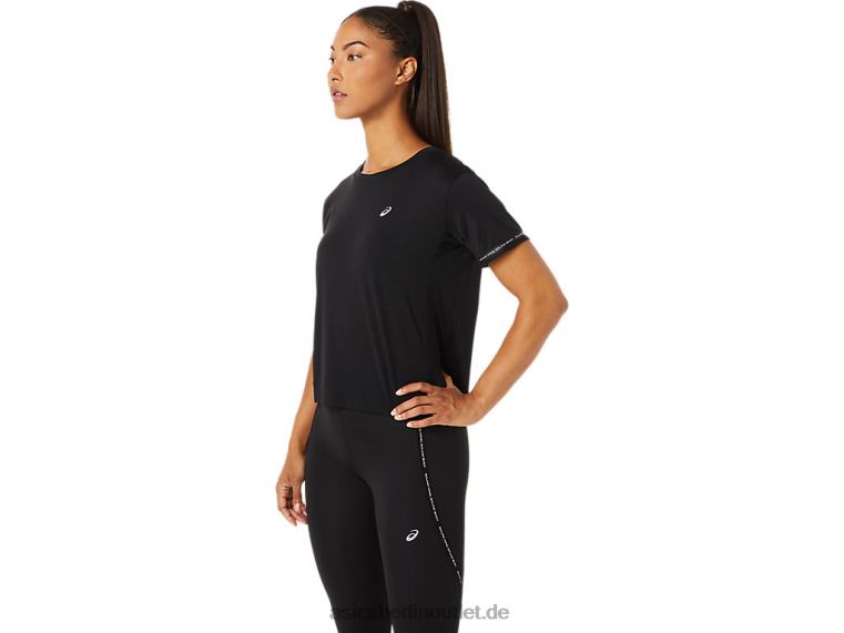 Renn-Crop-Top für Damen BL4N3330Asics Leistung schwarz