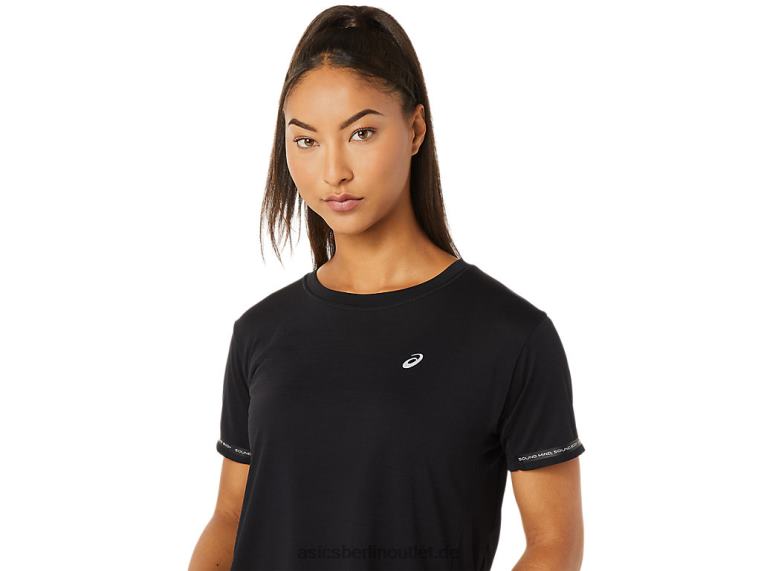Renn-Crop-Top für Damen BL4N3330Asics Leistung schwarz