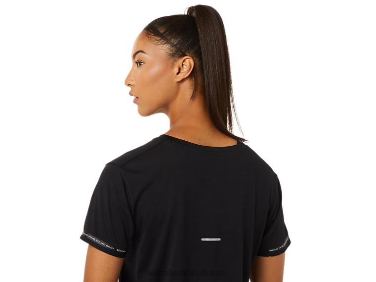 Renn-Crop-Top für Damen BL4N3330Asics Leistung schwarz