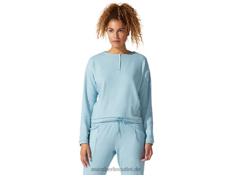 Weiches Stretch-Sweatshirt für Damen BL4N4053Asics rauchblau