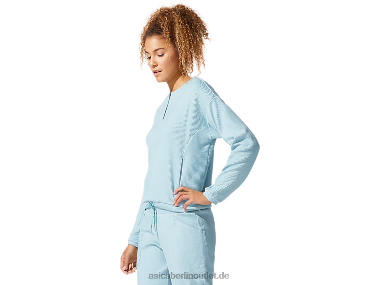 Weiches Stretch-Sweatshirt für Damen BL4N4053Asics rauchblau