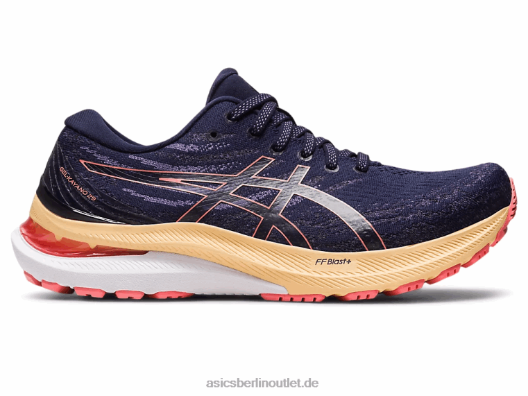 Gel-Kayano 29 breit BL4N2431Asics Mitternacht/Papaya
