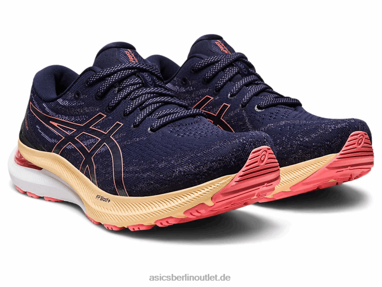Gel-Kayano 29 breit BL4N2431Asics Mitternacht/Papaya