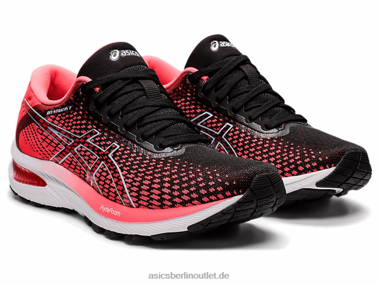 Gel-Stratus 2 gestrickt BL4N2663Asics leuchtendes Koralle/Schwarz
