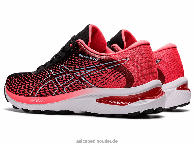 Gel-Stratus 2 gestrickt BL4N2663Asics leuchtendes Koralle/Schwarz