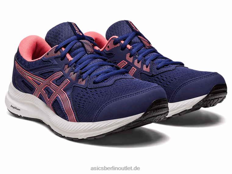 Gelgehalt 8 breit BL4N2455Asics Indigoblau/Papaya