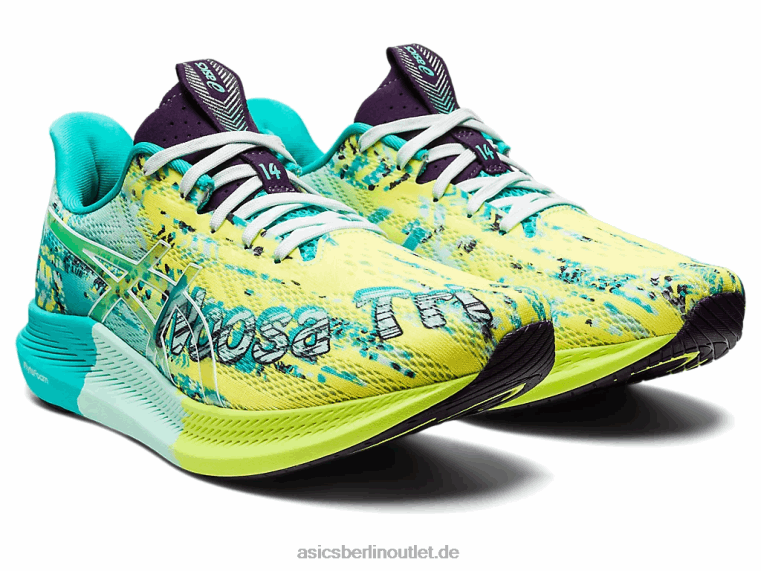 noosa tri 14 BL4N3118Asics Sicherheitsgelb/beruhigendes Meer