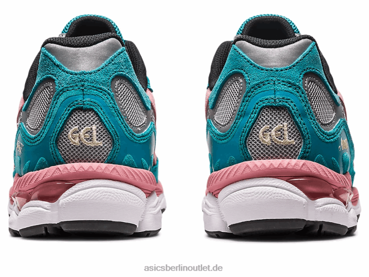 wach ny x gel-nyc BL4N308Asics reines Silber/grünblauer Schiefer