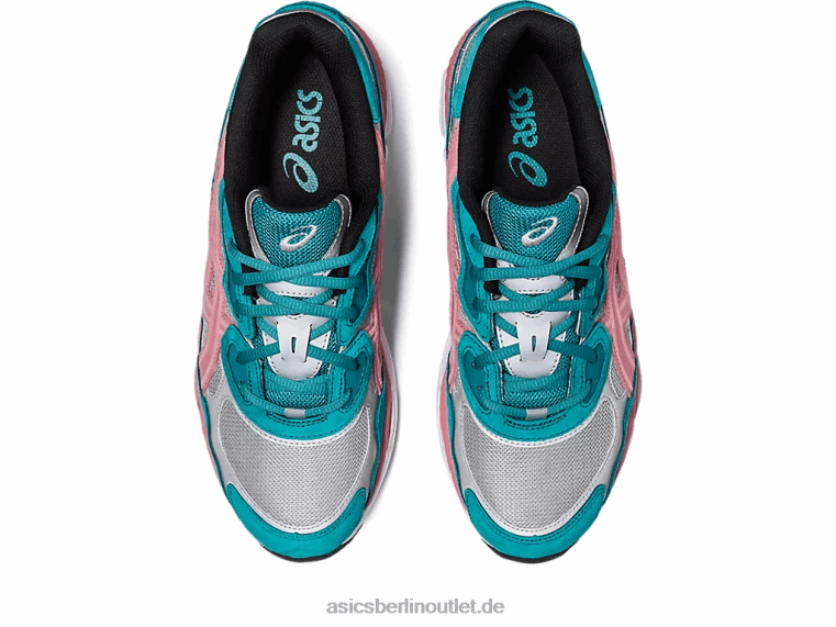 wach ny x gel-nyc BL4N308Asics reines Silber/grünblauer Schiefer