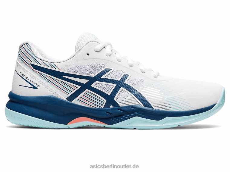 Gel-Spiel 8 BL4N3532Asics weiß/helles Indigo