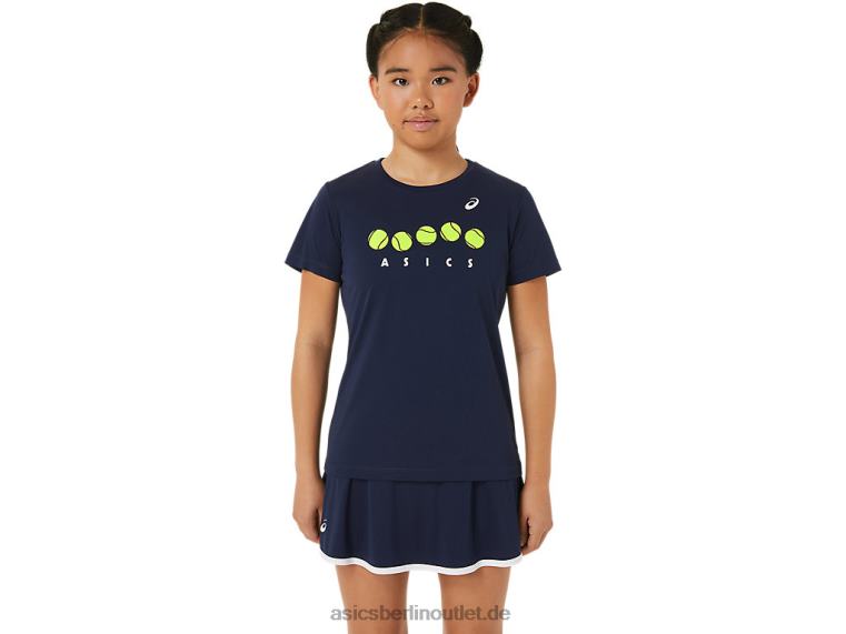 Tennis-Grafik-T-Shirt für Kinder BL4N4240Asics Mitternacht
