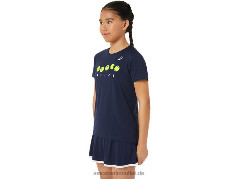 Tennis-Grafik-T-Shirt für Kinder BL4N4240Asics Mitternacht