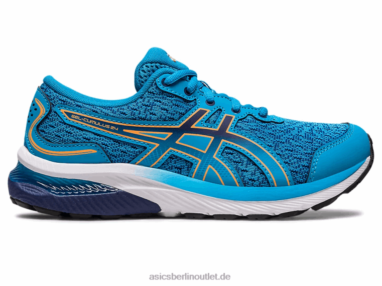 Gel-Cumulus 24 Grundschule BL4N4228Asics Inselblau/Sonnenpfirsich