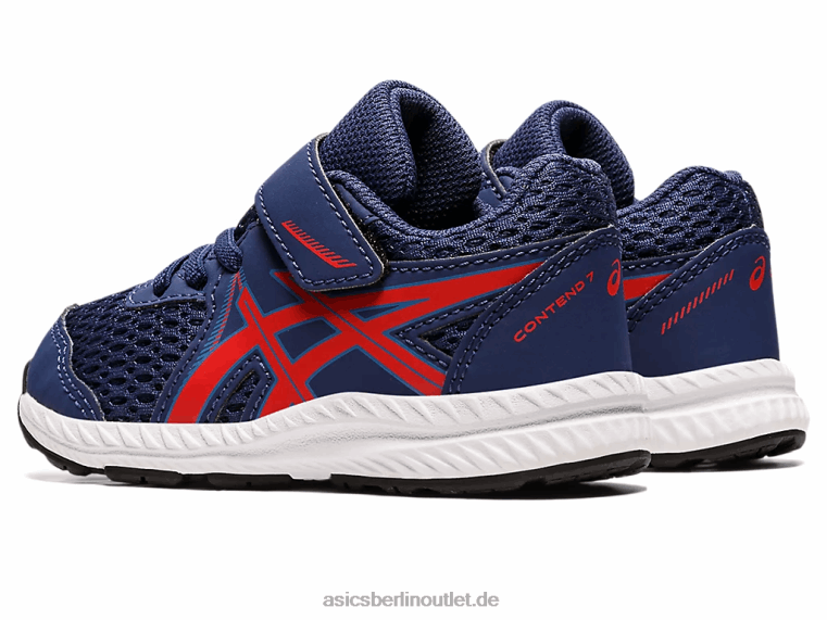 Contend 7 Kleinkindgröße BL4N4390Asics Deep Ocean/klassisches Rot