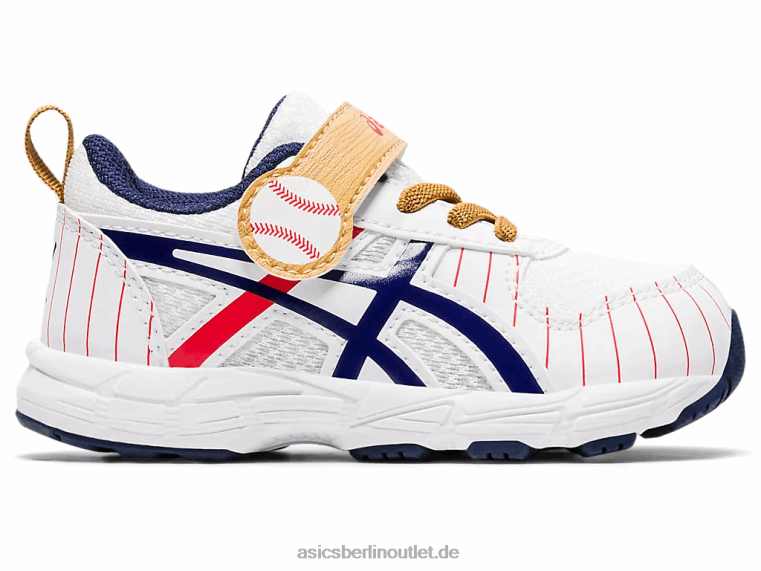 Konkurrieren Sie mit der Größe 6 für Kleinkinder BL4N4555Asics weiß/peacoat