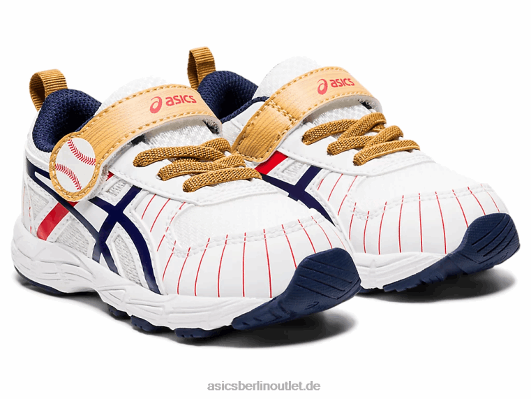 Konkurrieren Sie mit der Größe 6 für Kleinkinder BL4N4555Asics weiß/peacoat