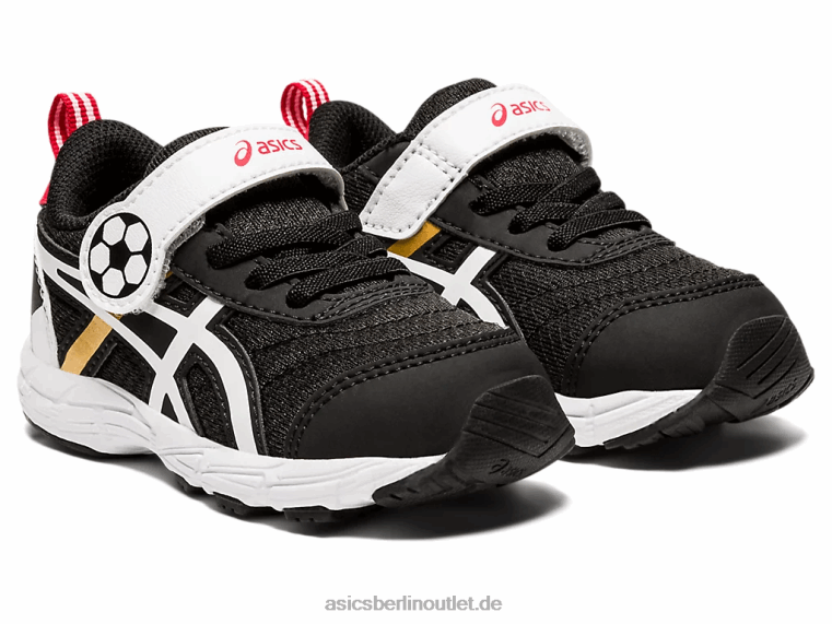 Konkurrieren Sie mit der Größe 6 für Kleinkinder BL4N4556Asics schwarz/reines Gold