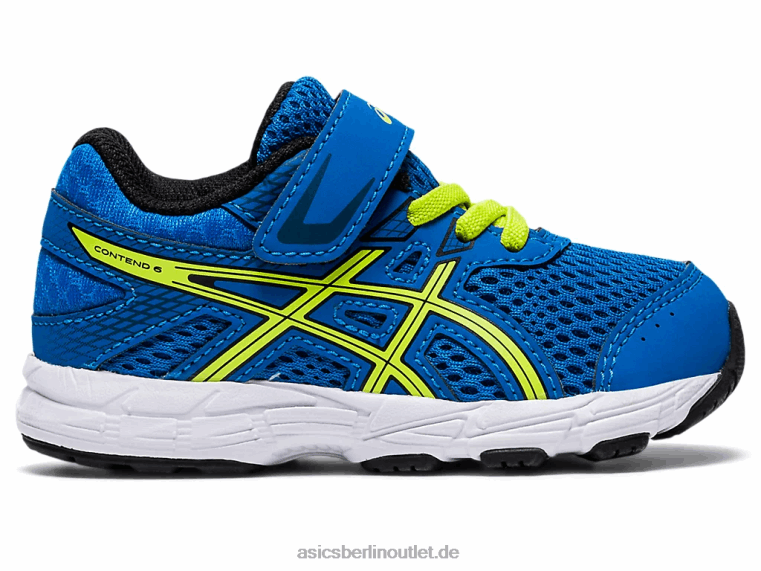 Konkurrieren Sie mit der Größe 6 für Kleinkinder BL4N4562Asics Directoireblau/Limettenschale