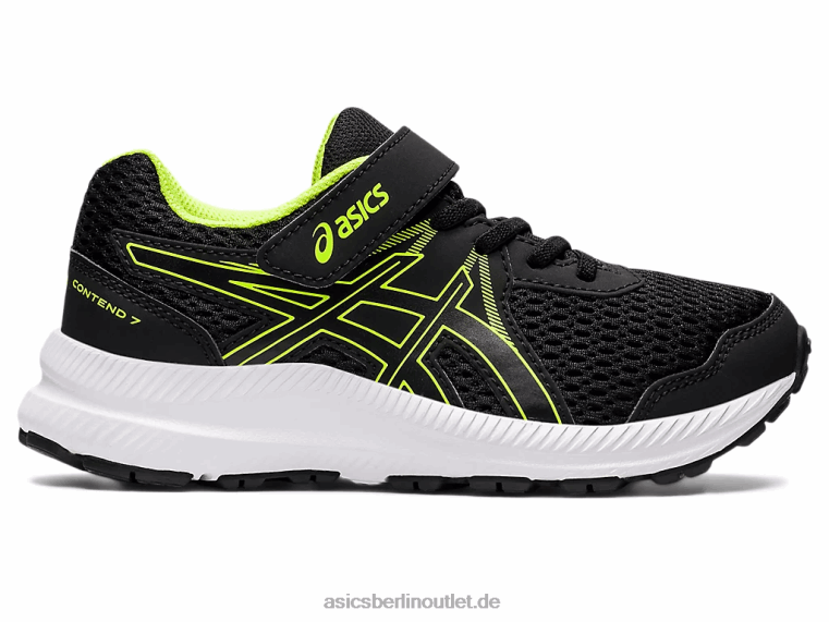 Contend 7 Vorschule BL4N4518Asics Schwarz/Gefahrengrün