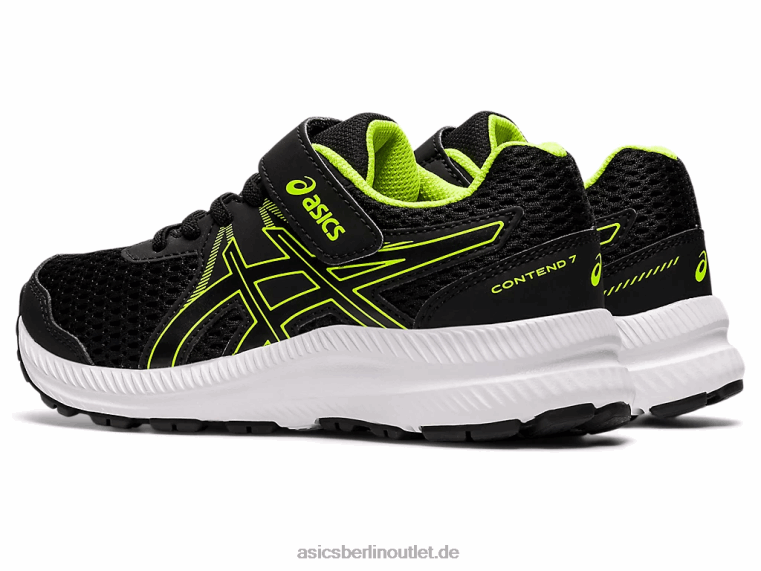 Contend 7 Vorschule BL4N4518Asics Schwarz/Gefahrengrün
