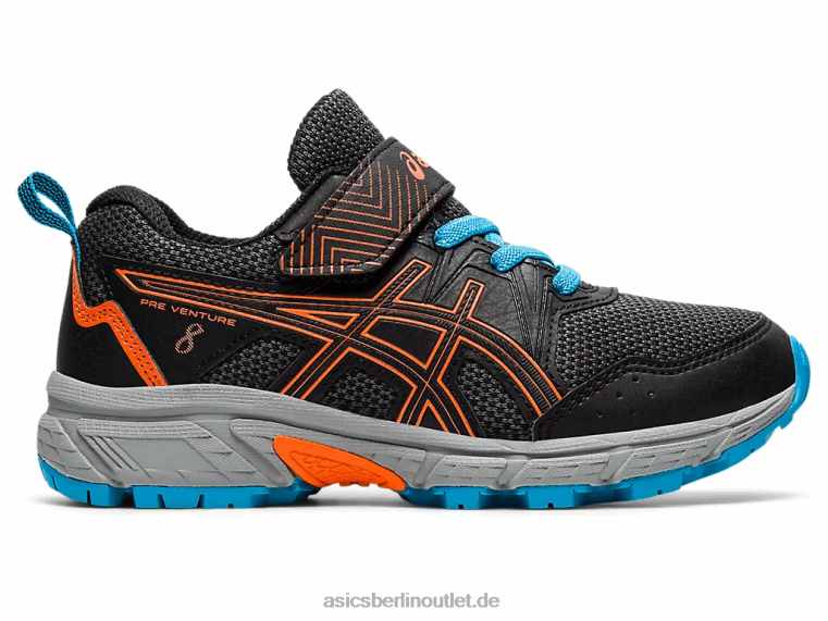Pre Venture 8 Vorschule BL4N4502Asics schwarz/ringelorange