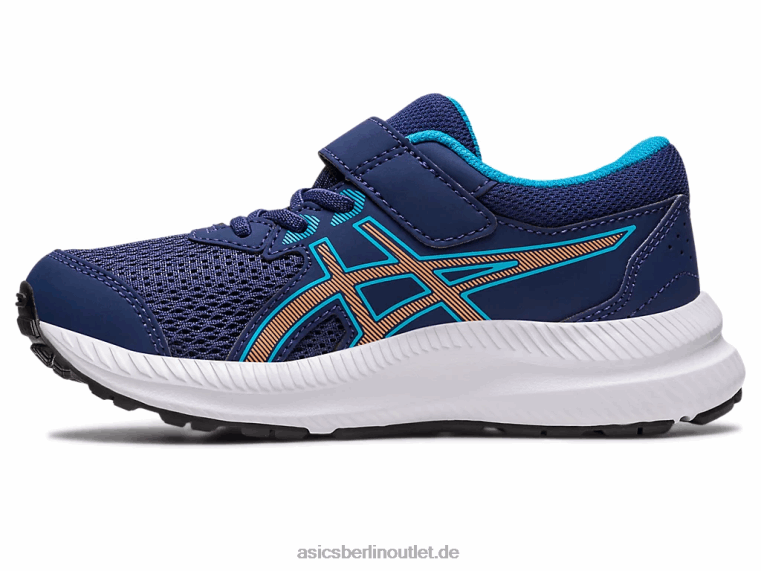konkurrieren 8 Vorschule BL4N4252Asics Indigoblau/Sonnenpfirsich