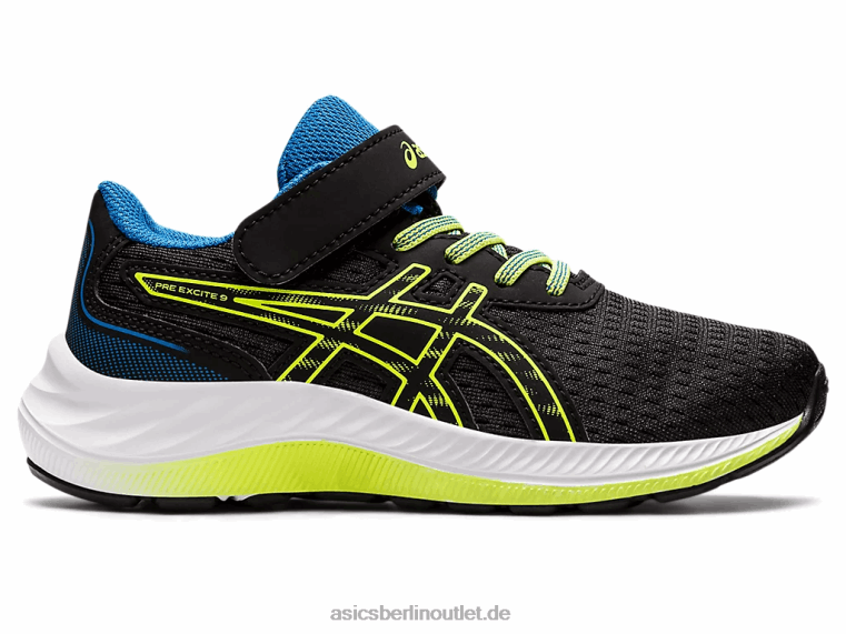 vor 9 Vorschule erregen BL4N4460Asics Schwarz/Gefahrengrün