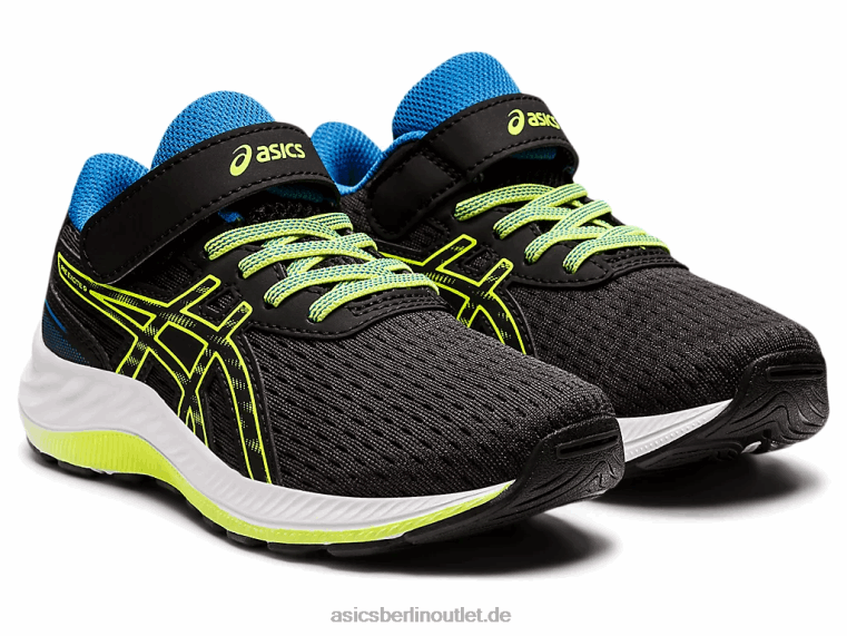 vor 9 Vorschule erregen BL4N4460Asics Schwarz/Gefahrengrün