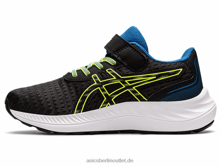 vor 9 Vorschule erregen BL4N4460Asics Schwarz/Gefahrengrün