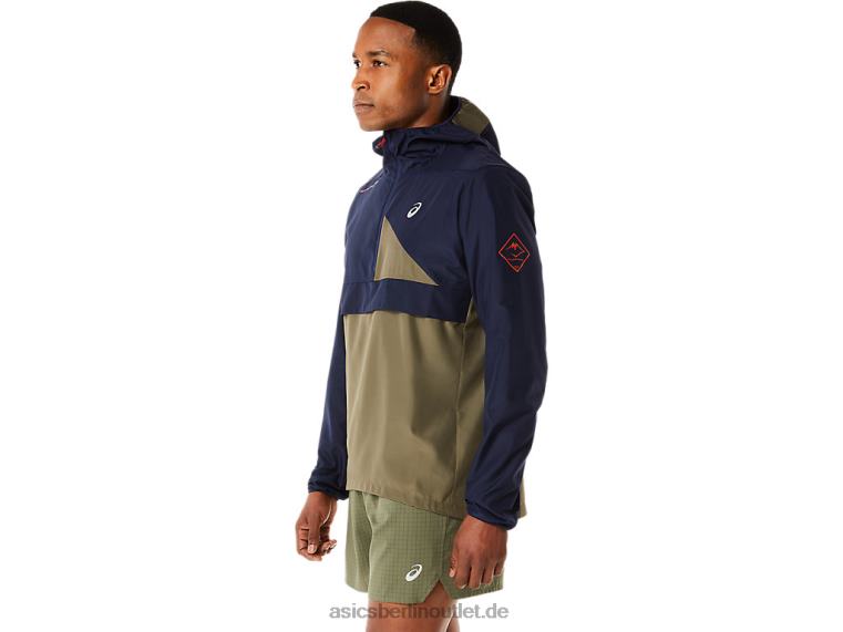 Fujitrail-Anorak für Herren BL4N1136Asics Mitternachts-/Mantelgrün