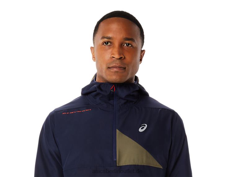 Fujitrail-Anorak für Herren BL4N1136Asics Mitternachts-/Mantelgrün
