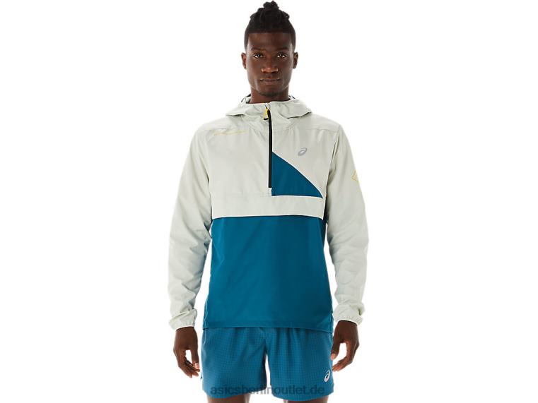 Fujitrail-Anorak für Herren BL4N523Asics Tinte blaugrün/heller Salbei