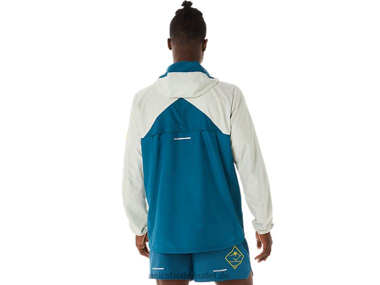 Fujitrail-Anorak für Herren BL4N523Asics Tinte blaugrün/heller Salbei