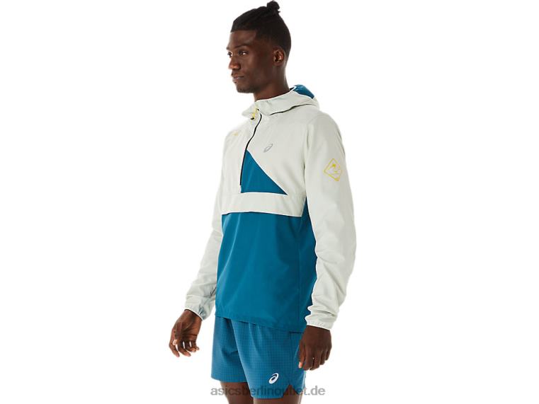 Fujitrail-Anorak für Herren BL4N523Asics Tinte blaugrün/heller Salbei