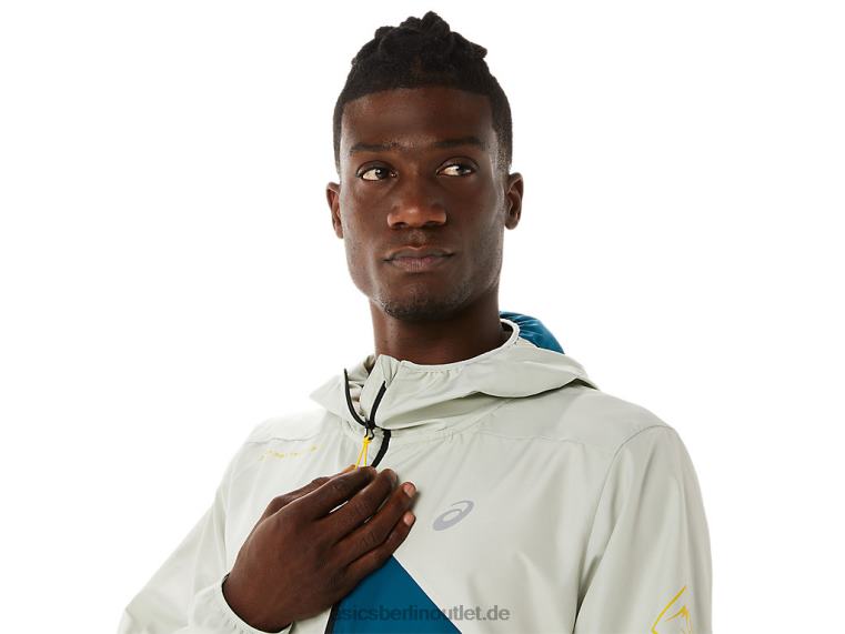 Fujitrail-Anorak für Herren BL4N523Asics Tinte blaugrün/heller Salbei