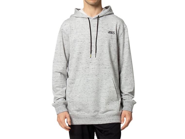 Herren-Kapuzenpullover aus French Terry BL4N1651Asics Piemontesisches graues Heidekraut