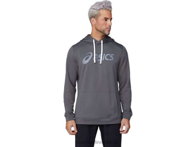 Herren-Kapuzenpullover aus French Terry BL4N1807Asics Graphitgrau/Metropolis