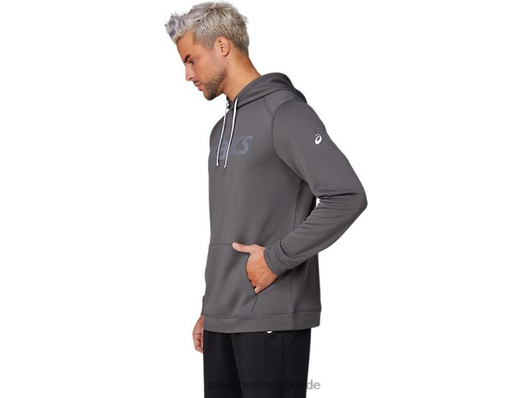 Herren-Kapuzenpullover aus French Terry BL4N1807Asics Graphitgrau/Metropolis