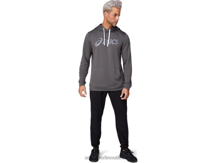Herren-Kapuzenpullover aus French Terry BL4N1807Asics Graphitgrau/Metropolis