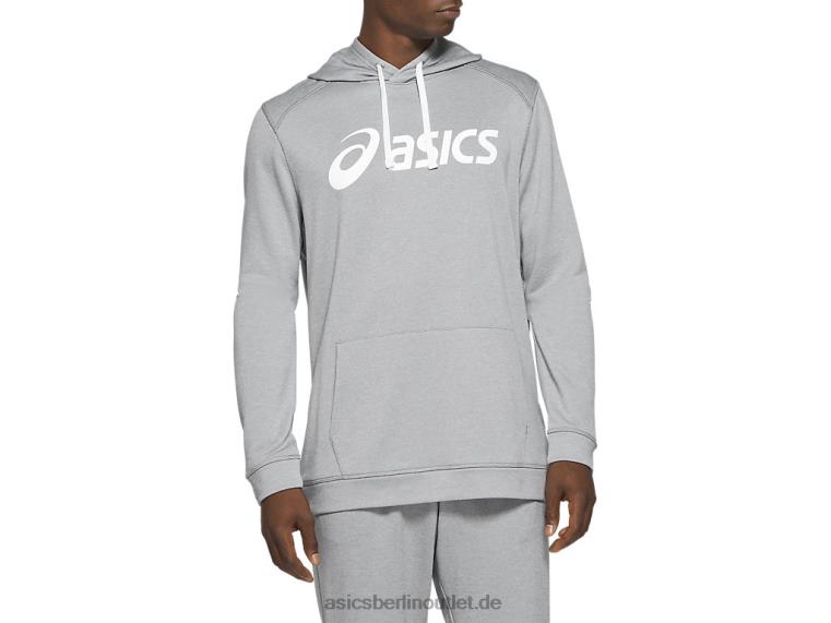 Herren-Kapuzenpullover aus French Terry BL4N1971Asics Plattenfelsen erika/weiß