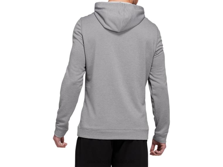 Herren-Kapuzenpullover aus French Terry BL4N1971Asics Plattenfelsen erika/weiß