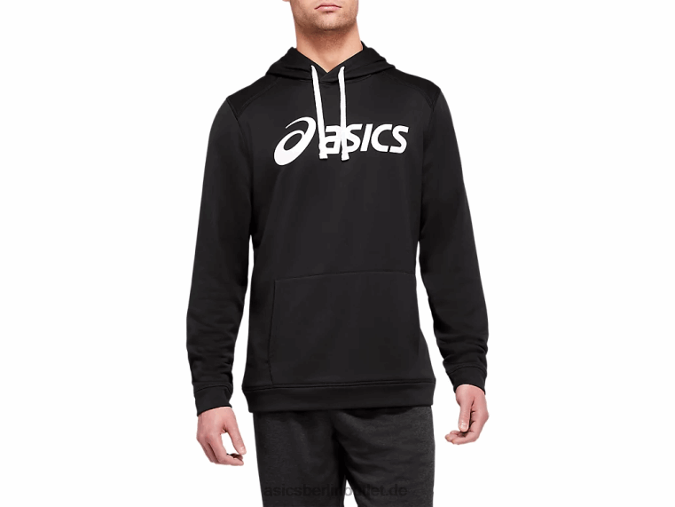 Herren-Kapuzenpullover aus French Terry BL4N1985Asics Leistung schwarz/weiß