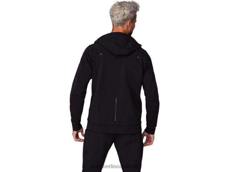 Herren-Kapuzenpullover aus Mobilitätsstrick mit durchgehendem Reißverschluss BL4N1679Asics Leistung schwarz