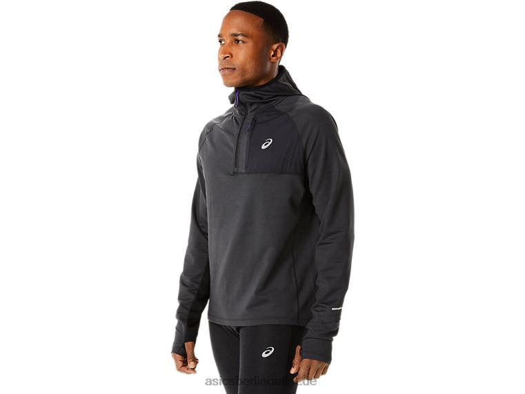 Herren-Winterlauf-Hoodie mit langen Ärmeln BL4N885Asics Performance Black Heather