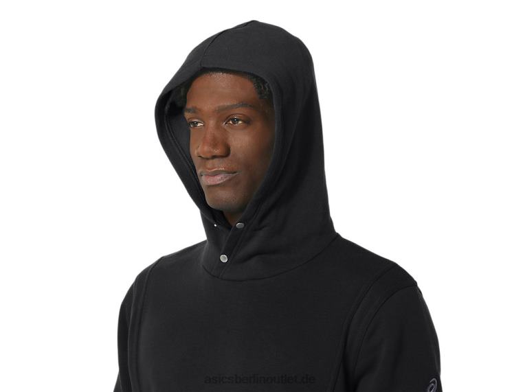 Sonntags-Fleece-Kapuzenpullover für Herren BL4N15Asics Leistung schwarz