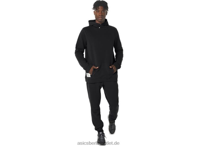 Sonntags-Fleece-Kapuzenpullover für Herren BL4N15Asics Leistung schwarz