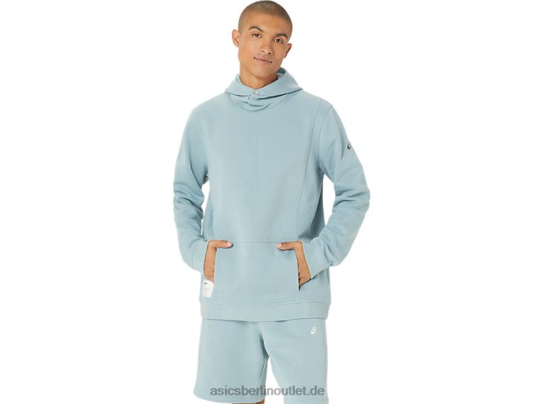 Sonntags-Fleece-Kapuzenpullover für Herren BL4N24Asics leichter Stahl