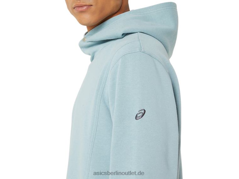 Sonntags-Fleece-Kapuzenpullover für Herren BL4N24Asics leichter Stahl